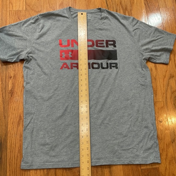 Under Armour Men’s 2XL T shirt Heatgear Gray Short Sleeve - Picture 6 of 10